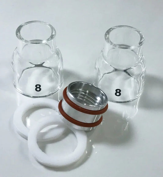 Kit de vasos Pyrex | Lente de gas | Vasos n.° 4-8