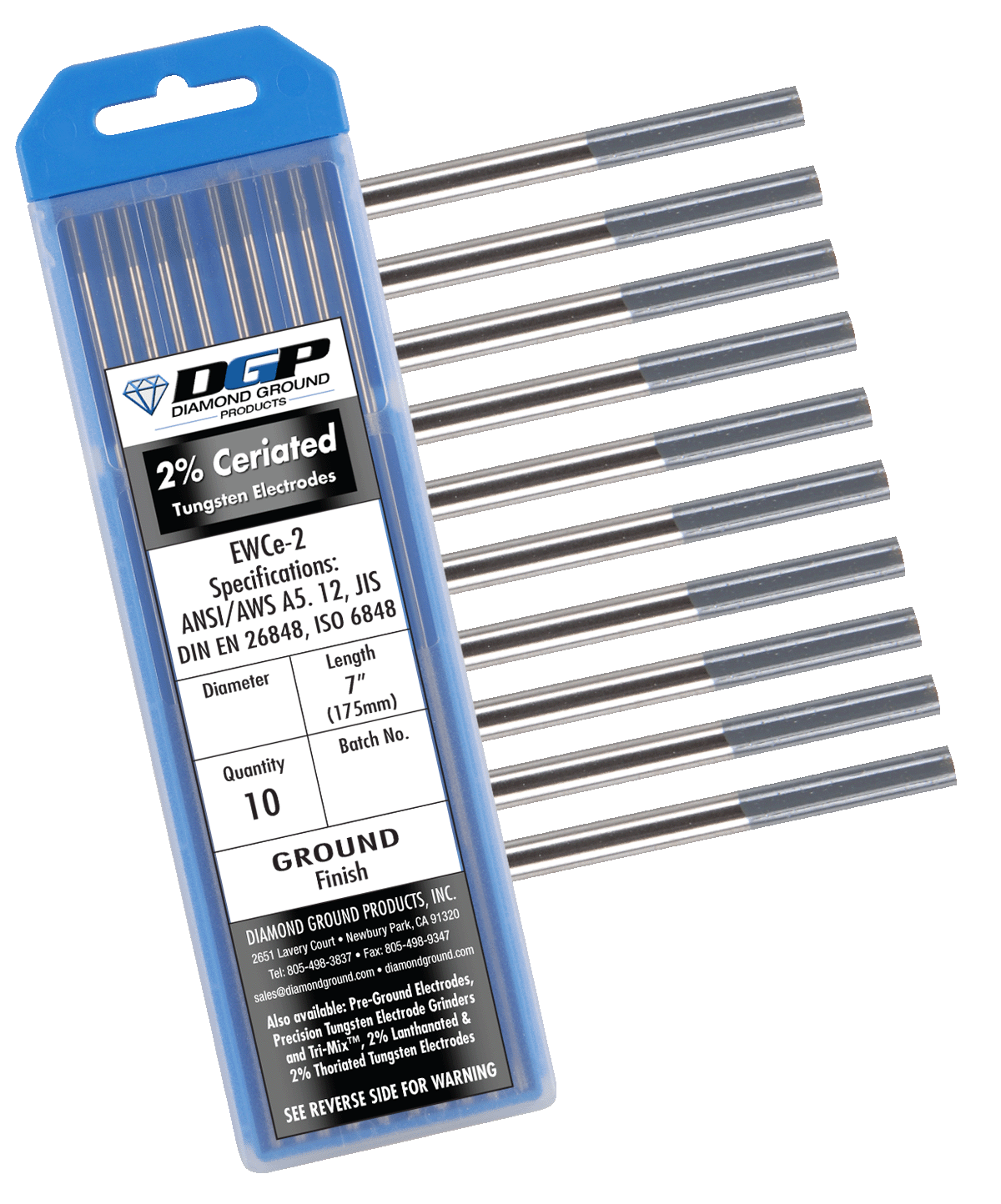 DGP 2% Ceriated Tungsten - Grey Tip