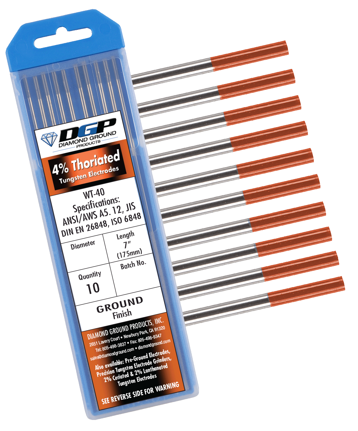 4% Thoriated Tungsten - Orange Tip