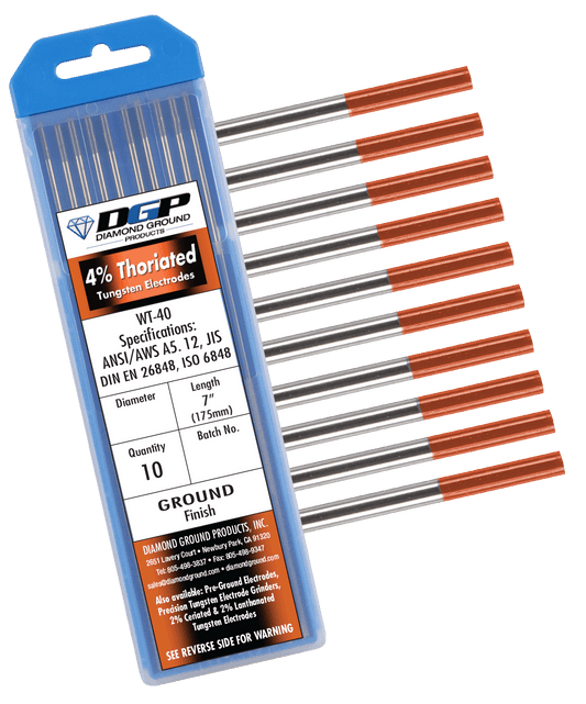 4% Thoriated Tungsten - Orange Tip