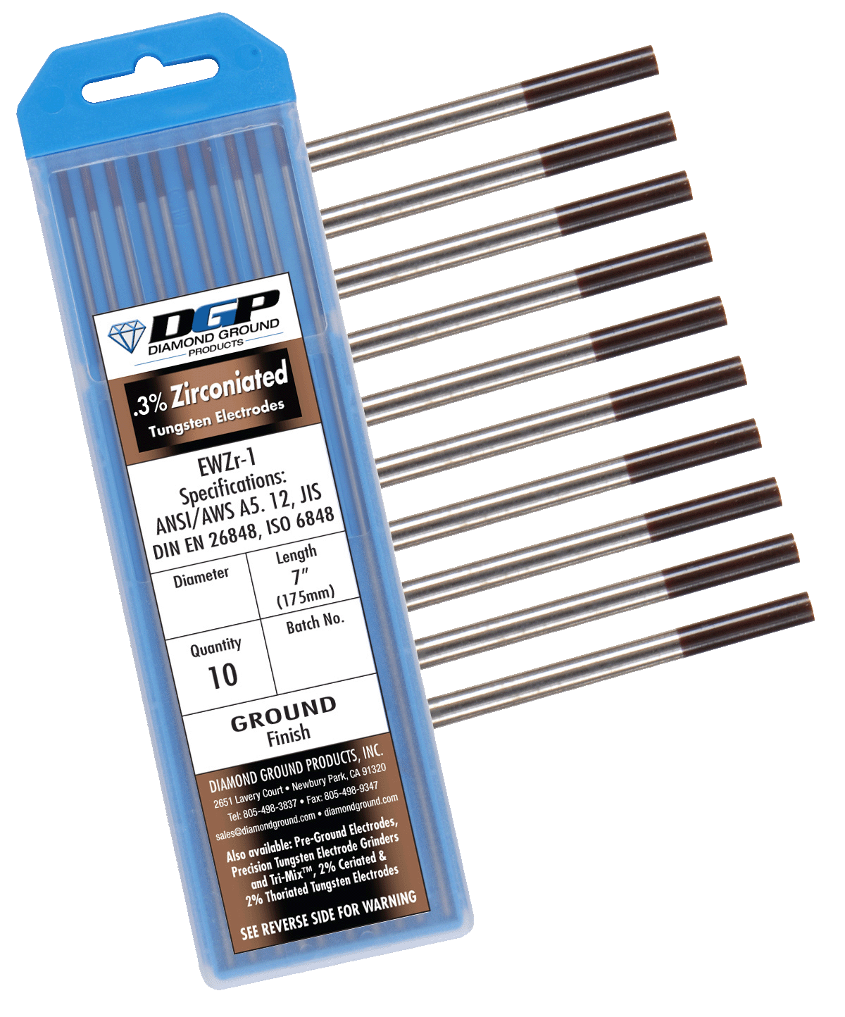 DGP 0.3% Zirconated Tungsten - Brown Tip